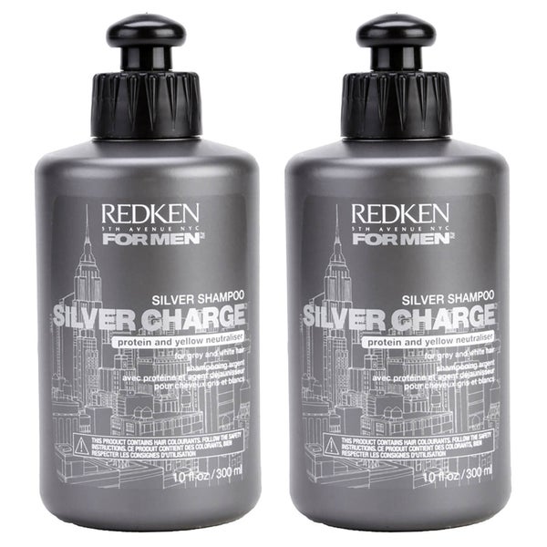 Redken For Men Silver Charge Shampoo Duo (2 x 300ml)