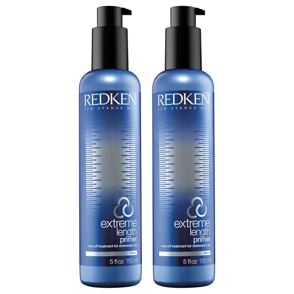 Redken Extreme Length Primer Rinse Off Treatment Duo kuracja do włosów - zestaw 2 sztuk (2 x 150 ml)