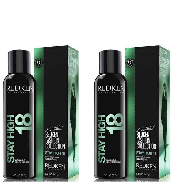 Redken Stay High 18 Gel to Mousse -muotovaahtosetti (2 x 150ml)