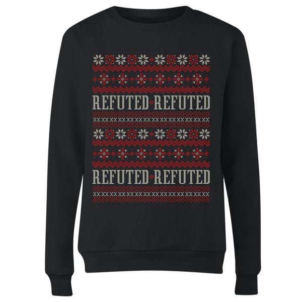 Camiseta para mujer Refuted Christmas - Negro