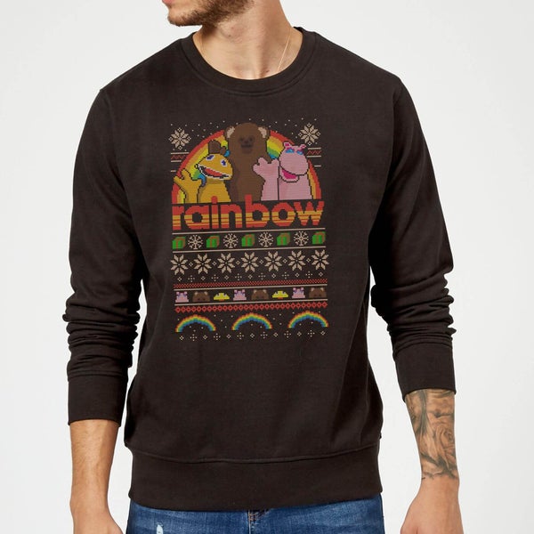 Rainbow Christmas Sweatshirt - Black