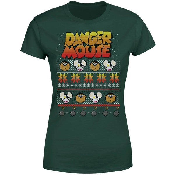 Danger Mouse Christmas Dames T-shirt - Groen