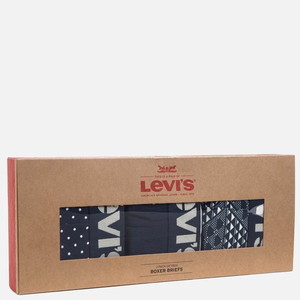 Levi's Men's 3 Pack Boxer Gift Box - Indigo