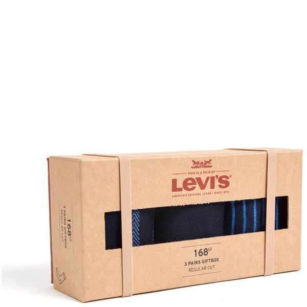 Levi's Men's 3 Pack Sock Gift Box - Blue