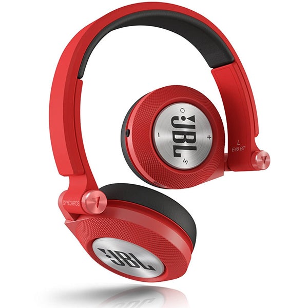 JBL Syncros E40BT Bluetooth On Ear Headphones - Red