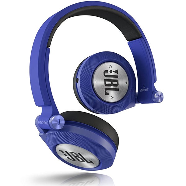 JBL Syncros E40BT Bluetooth On Ear Headphones - Blue