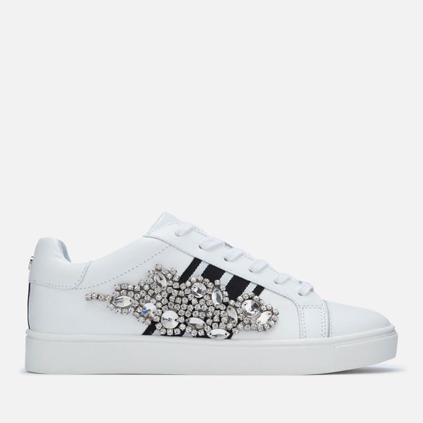 Carvela Women's Lustre Leather Cupsole Trainers - White