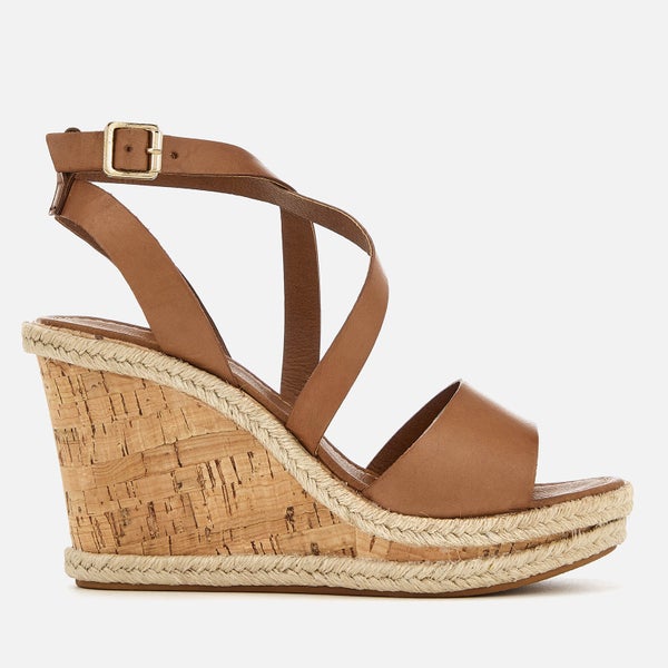 Carvela Women's Kable Leather Wedged Sandals - Tan