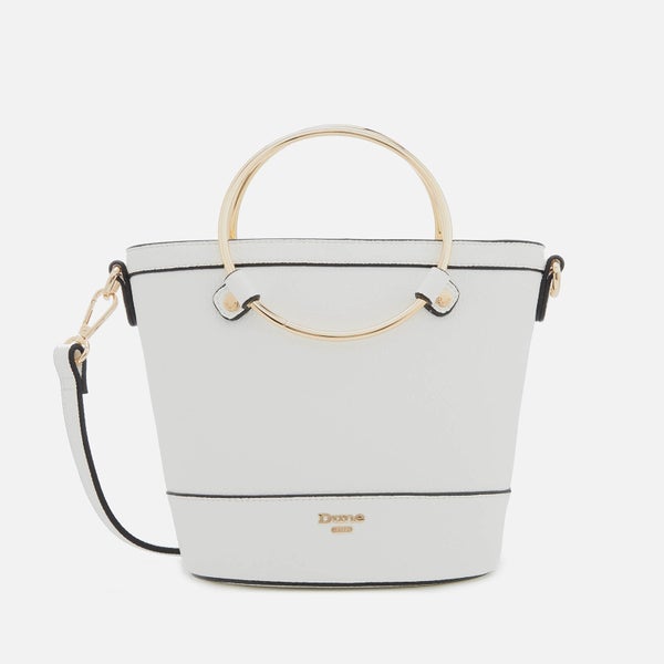 Dune Women's Dircle Cross Body Bag with Circle Handle - White