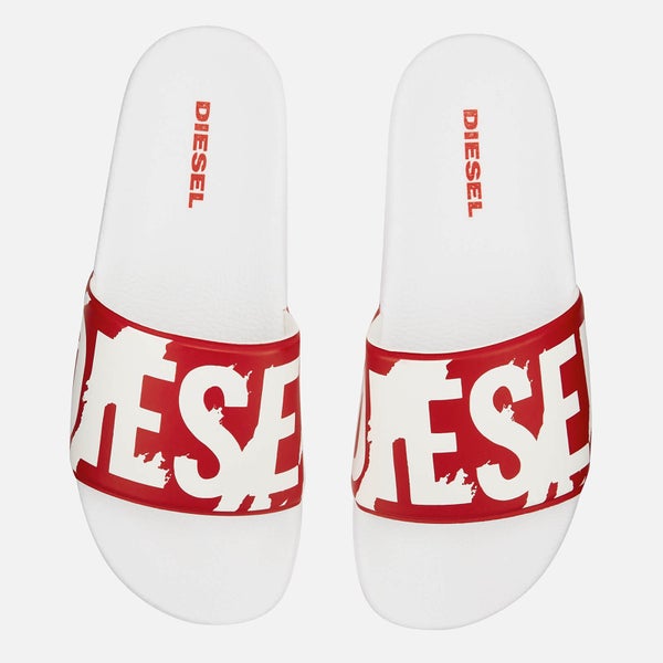 Diesel Men's Sa-Maral Slide Sandals - Formula One/White