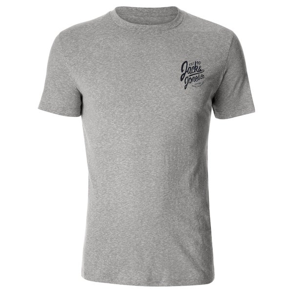 Jack & Jones Men's Originals Breezes Small Logo T-Shirt - Light Grey Marl
