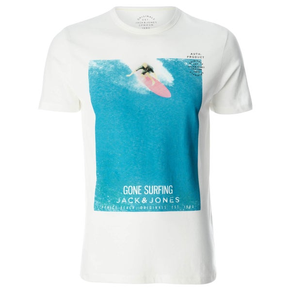 T-Shirt Homme Originals Omega Jack & Jones - Blanc