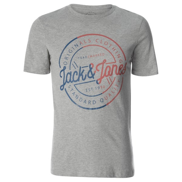 T-Shirt Homme Originals Logo Jack & Jones - Gris