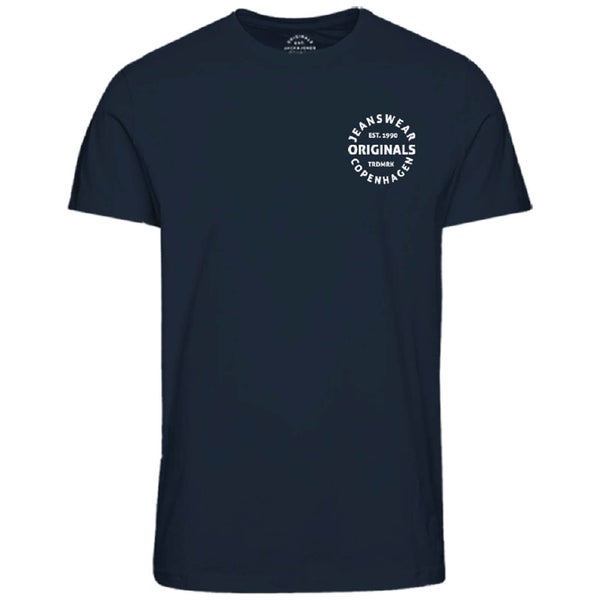 T-Shirt Homme Originals Art Impression Torse Jack & Jones - Bleu Marine