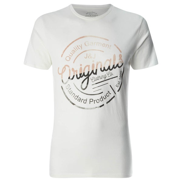 Jack & Jones Men's Originals Logo T-Shirt - Cloud Dancer