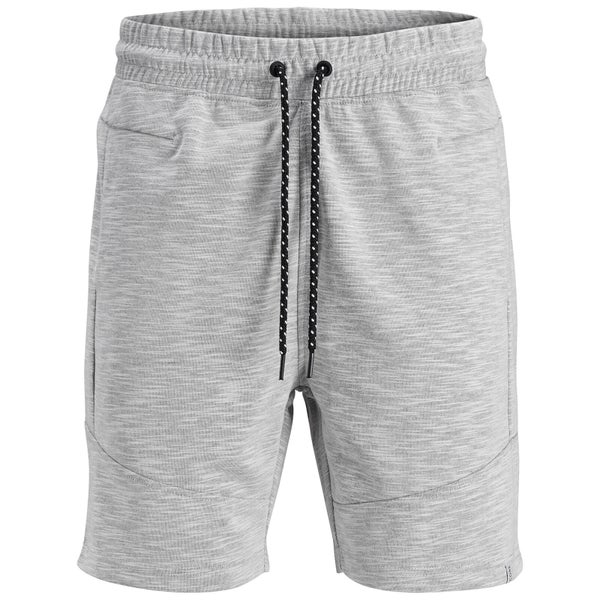 Jack & Jones Men's Core Melange Sweat Shorts - White Marl