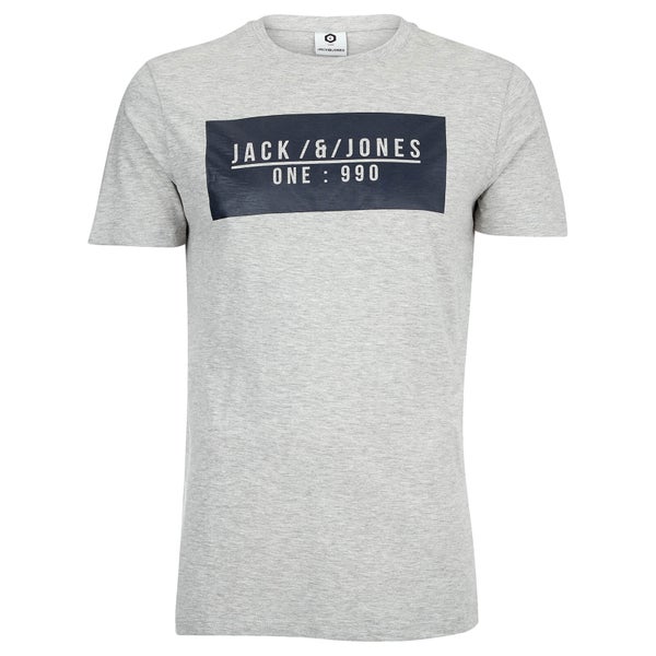Jack & Jones Men's Core Pressed T-Shirt - Light Grey Marl