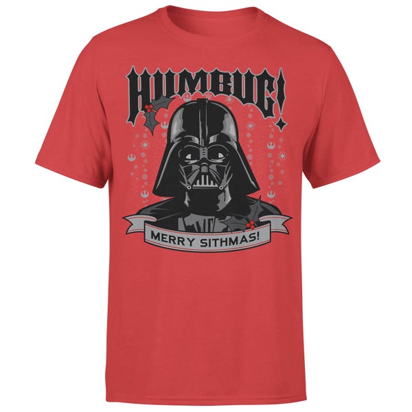 T-Shirt Star Wars Christmas Darth Vader Humbug! Red
