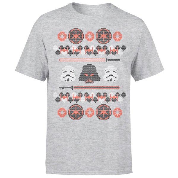 T-Shirt Star Wars Christmas Empire Knit Grey