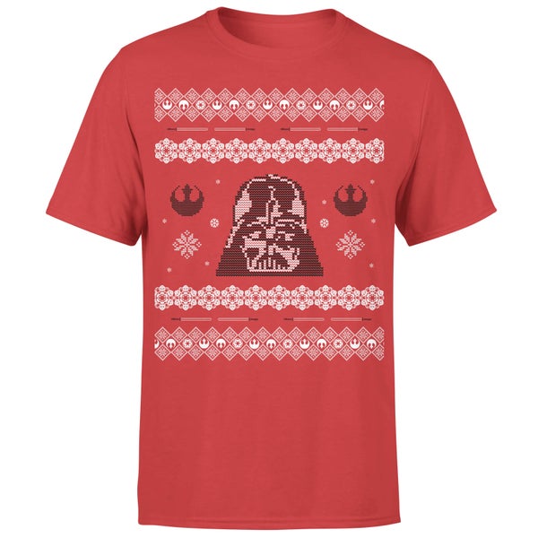 T-Shirt Star Wars Christmas Darth Vader Knit Red