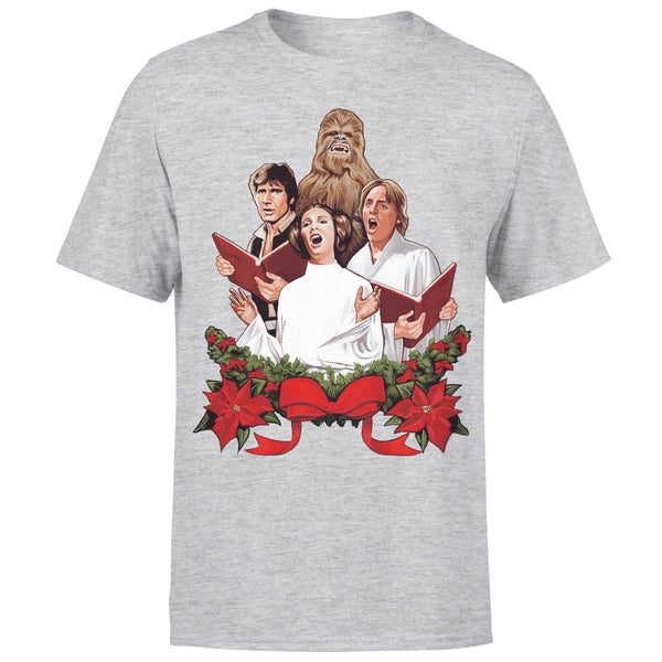 Star Wars Christmas Jedi Carols Grey T-Shirt