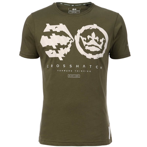 Crosshatch Men's Unsteady T-Shirt - Dusty Olive