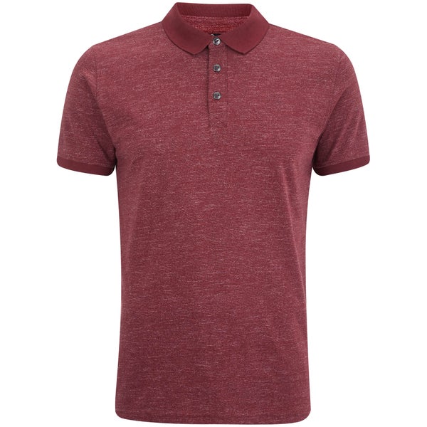 Dissident Men's Dace Textured Polo Shirt - Deep Red
