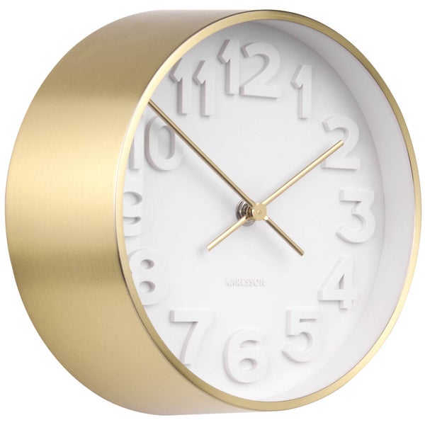 Karlsson Stout Wall Clock - Gold Plated