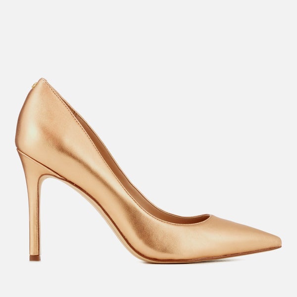 Sam Edelman Women's Hazel Metallic Leather Court Shoes - Golden Copper