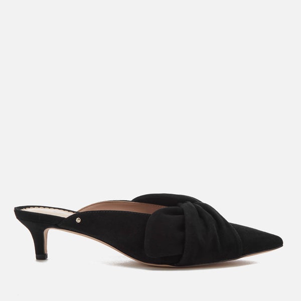 Sam Edelman Women's Laney Suede Pointed Kitten Heels - Black