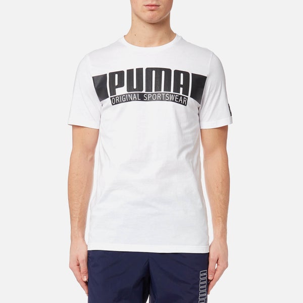Puma Men's Style Athletic Graphic Short Sleeve T-Shirt - Puma White