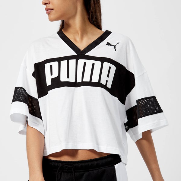 Puma Women's Urban Sports Cropped T-Shirt - Puma White