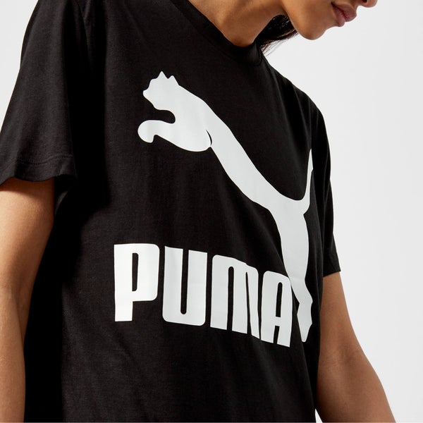 Puma Women's Classics Logo Short Sleeve T-Shirt - Puma Black