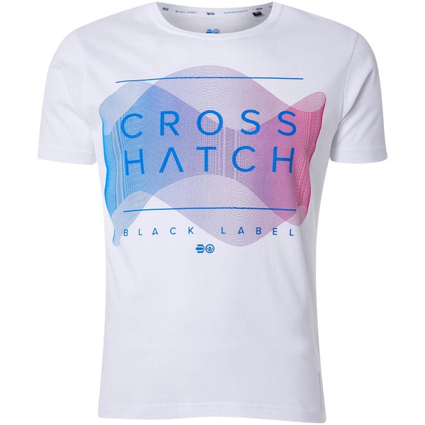 T-Shirt Homme Waveform Crosshatch - Blanc
