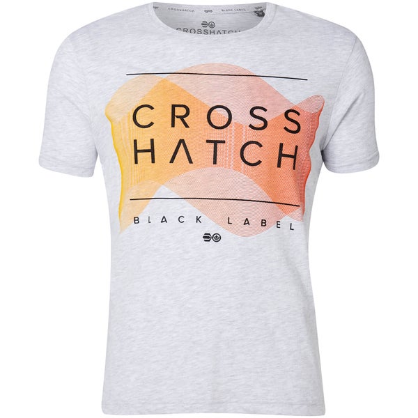 T-Shirt Homme Waveform Crosshatch - Gris Clair Chiné