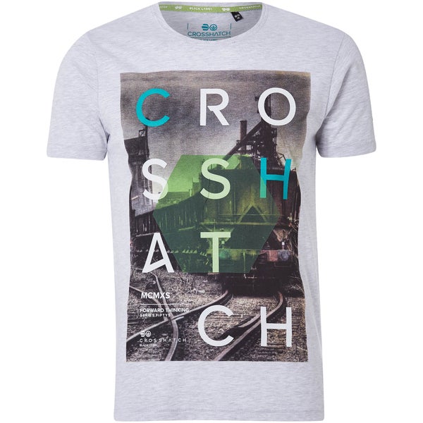 Crosshatch Men's Silverstreak T-Shirt - Light Grey Marl