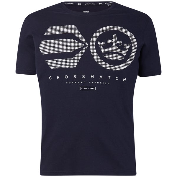 T-Shirt Homme Crisscross Crosshatch - Bleu Marine