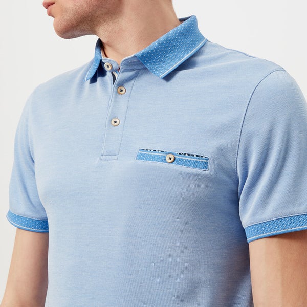 Ted Baker Men's Cagey Soft Touch Polo Shirt - Bright Blue