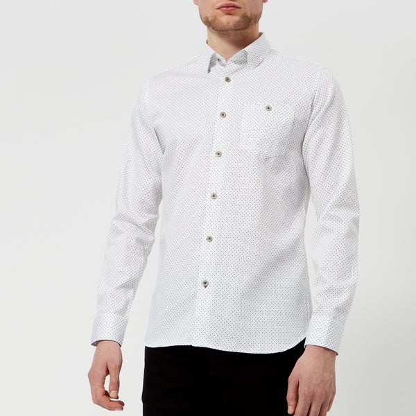 Ted Baker Men's Skwere Long Sleeve Shirt - White