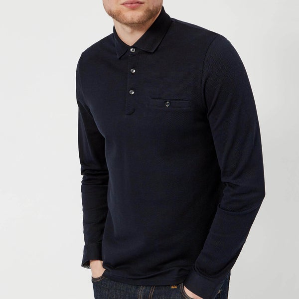 Ted Baker Men's Scooby Long Sleeve Polo Shirt - Navy