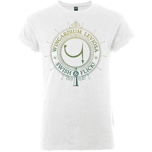 Harry Potter Wingardium Leviosa Swish & Flick Heren T-shirt - Wit