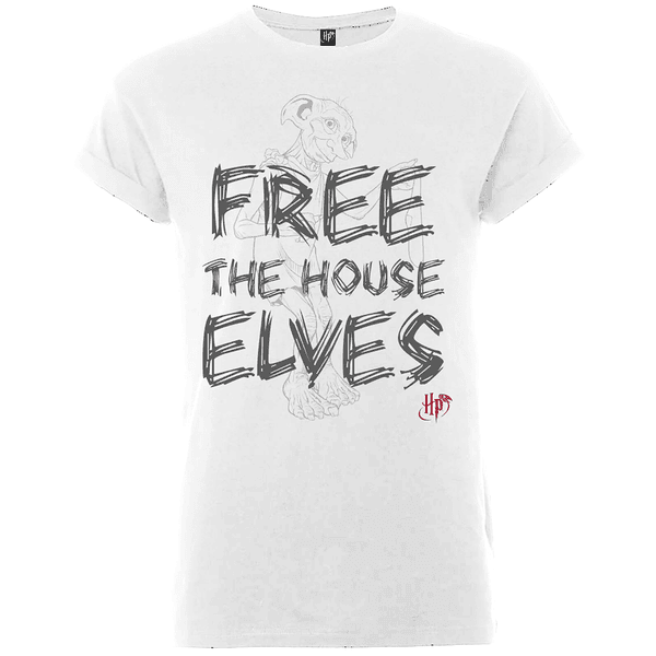 T-Shirt Femme Free The House Elves - Harry Potter - Blanc