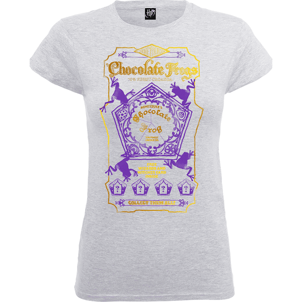 Harry Potter Honeydukes Chocolate Frogs Dames T-shirt - Grijs/Paars/Goud