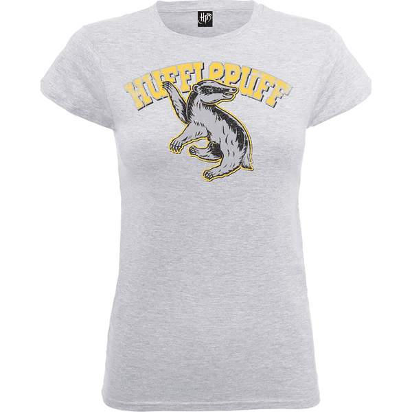 Harry Potter Hufflepuff Dames T-shirt - Grijs