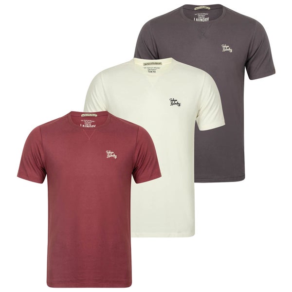 Tokyo Laundry Men's Willwood 3 Pack T-Shirts - White/Nocturne/Slate