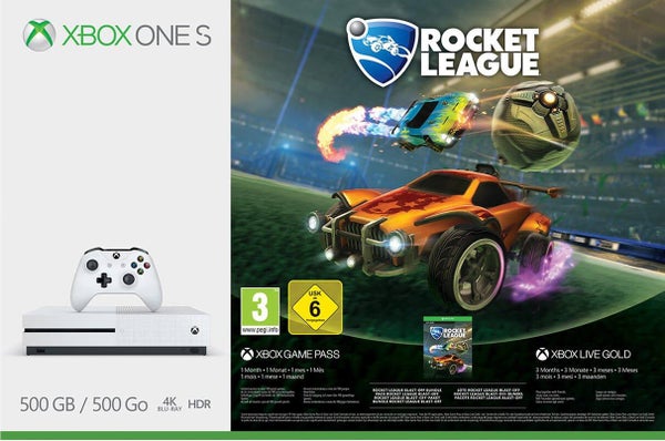 Xbox One S 500GB with Rocket League & 3 Months Xbox Live Gold