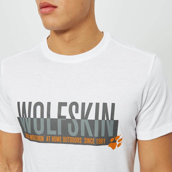 Jack Wolfskin Men's Slogan Short Sleeve T-Shirt - White