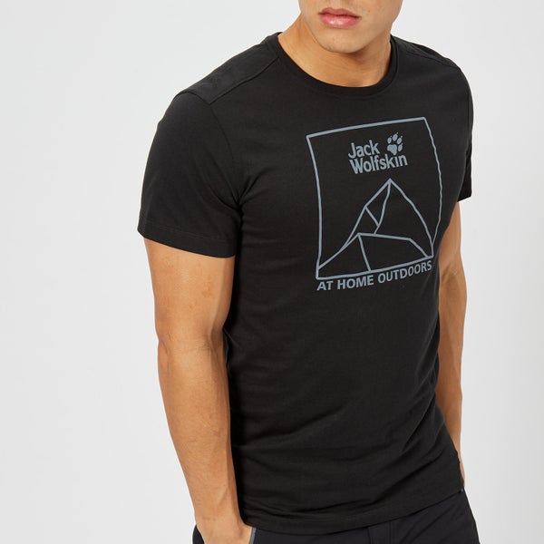 Jack Wolfskin Men's Peak Short Sleeve T-Shirt - Black