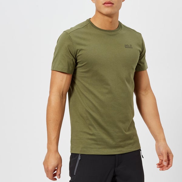 Jack Wolfskin Men's Essential Short Sleeve T-Shirt - Woodland Green