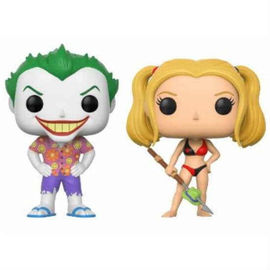 Lot de 2 Figurines Pop! Le Joker et Harley Quinn à la Plage - DC Comics